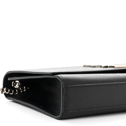 Saint Laurent Grain De Poudre Medium Classic Monogram Kate Satchel Black 9 of 10