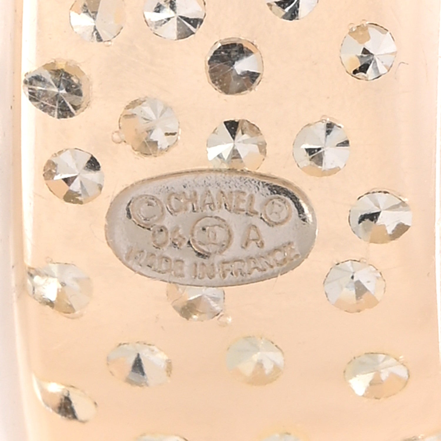 Chanel Lucite Crystal CC Ring 4 of 4