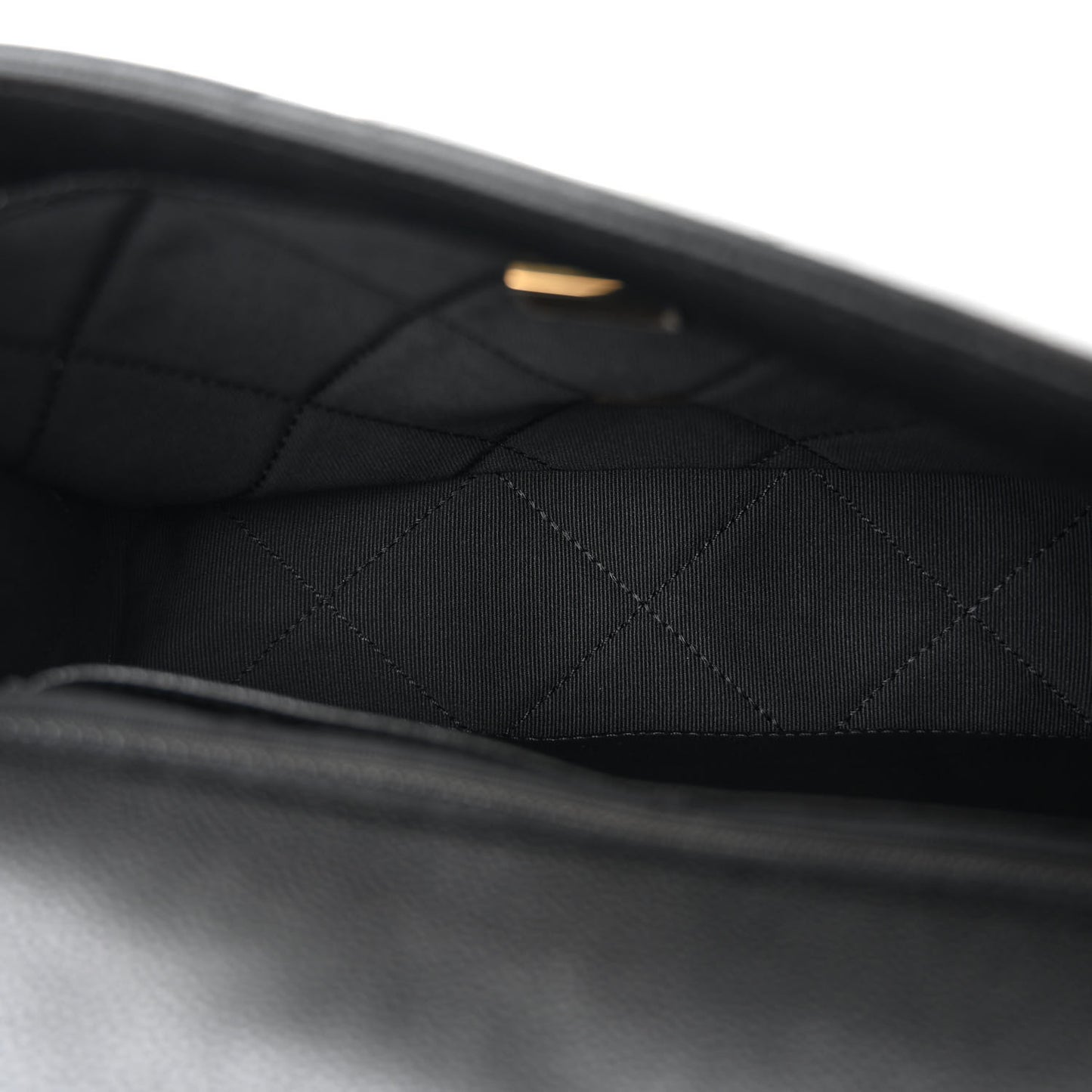 Shiny Caviar Quilted Small Flap Black