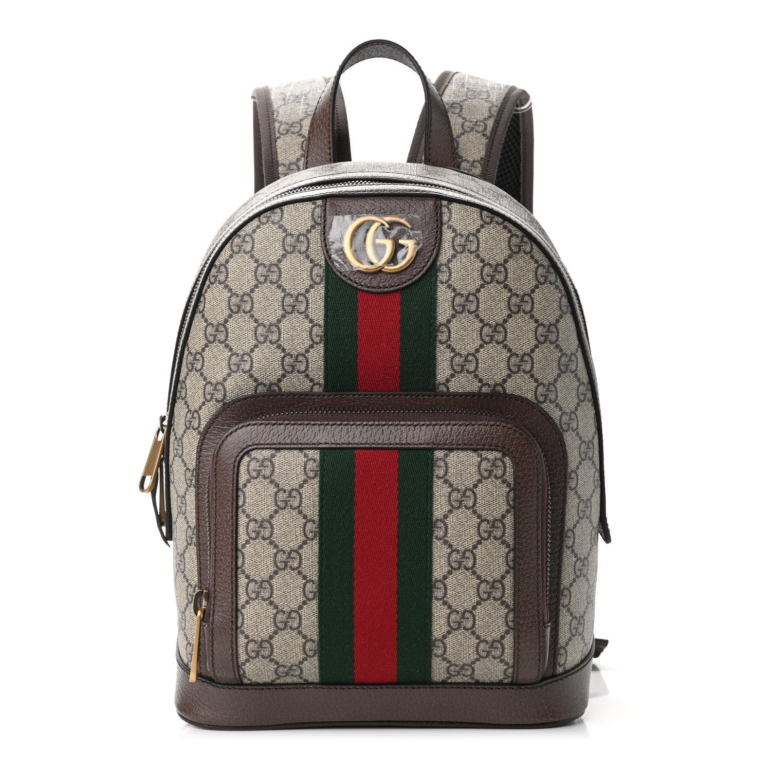 Gucci GG Supreme Monogram Calfskin Web Small Ophidia Day Backpack Beige Ebony New Acero 1 of 9