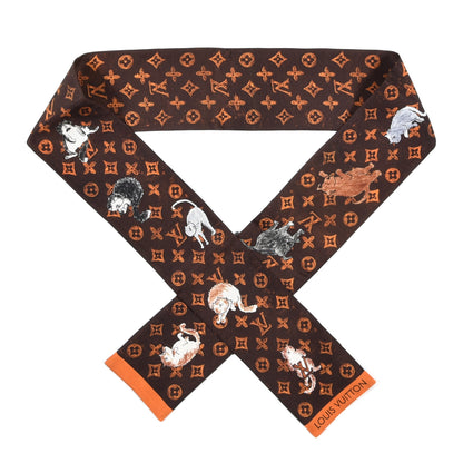 Louis Vuitton Silk Catogram Classic Bandeau Marron 1 of 3