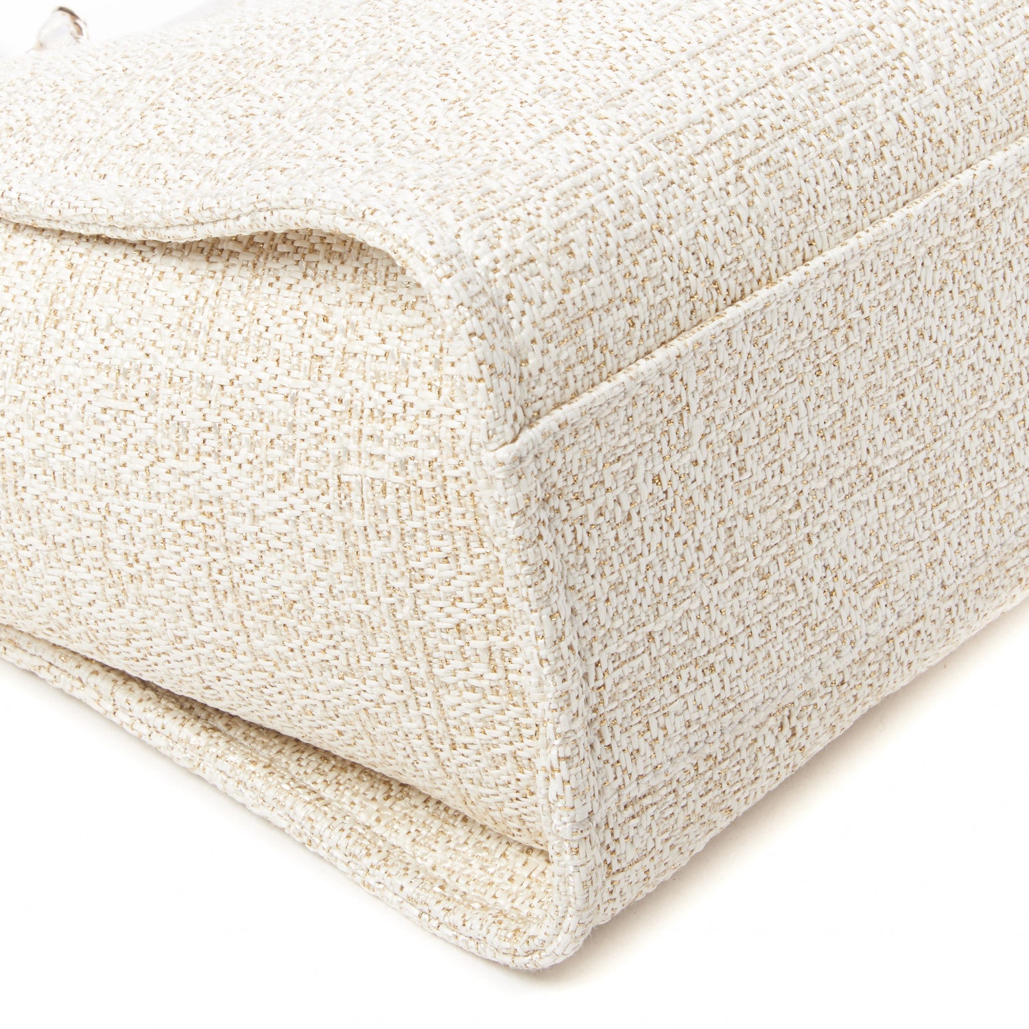 Chanel Lurex Boucle Small Deauville Tote White 8 of 10