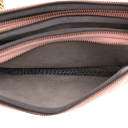 Gucci Calfskin Matelasse Mini GG Marmont Chain Crossbody Bag Perfect Pink 6 of 13