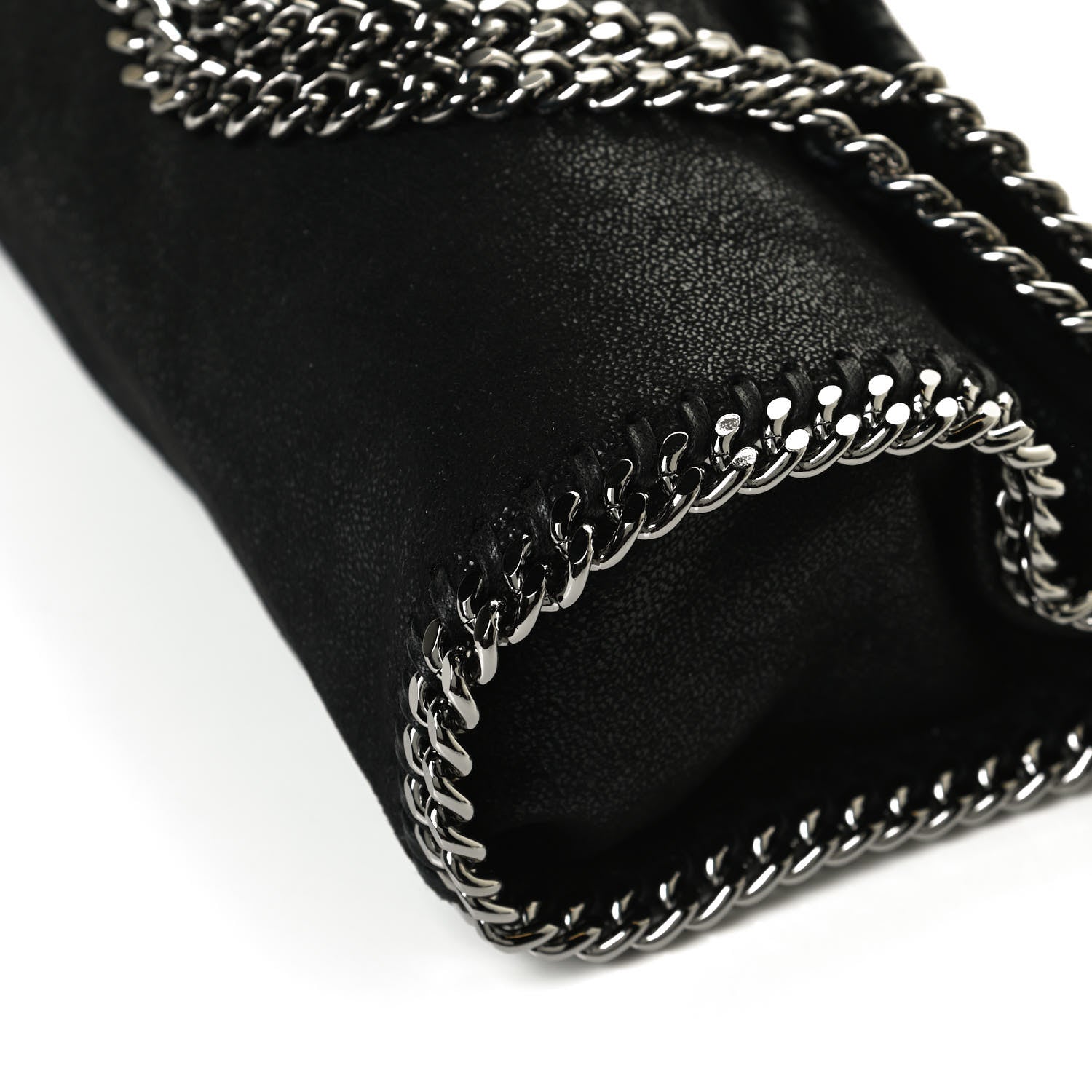 Stella McCartney Shaggy Deer Mini Falabella Fold Over Tote Black 10 of 10