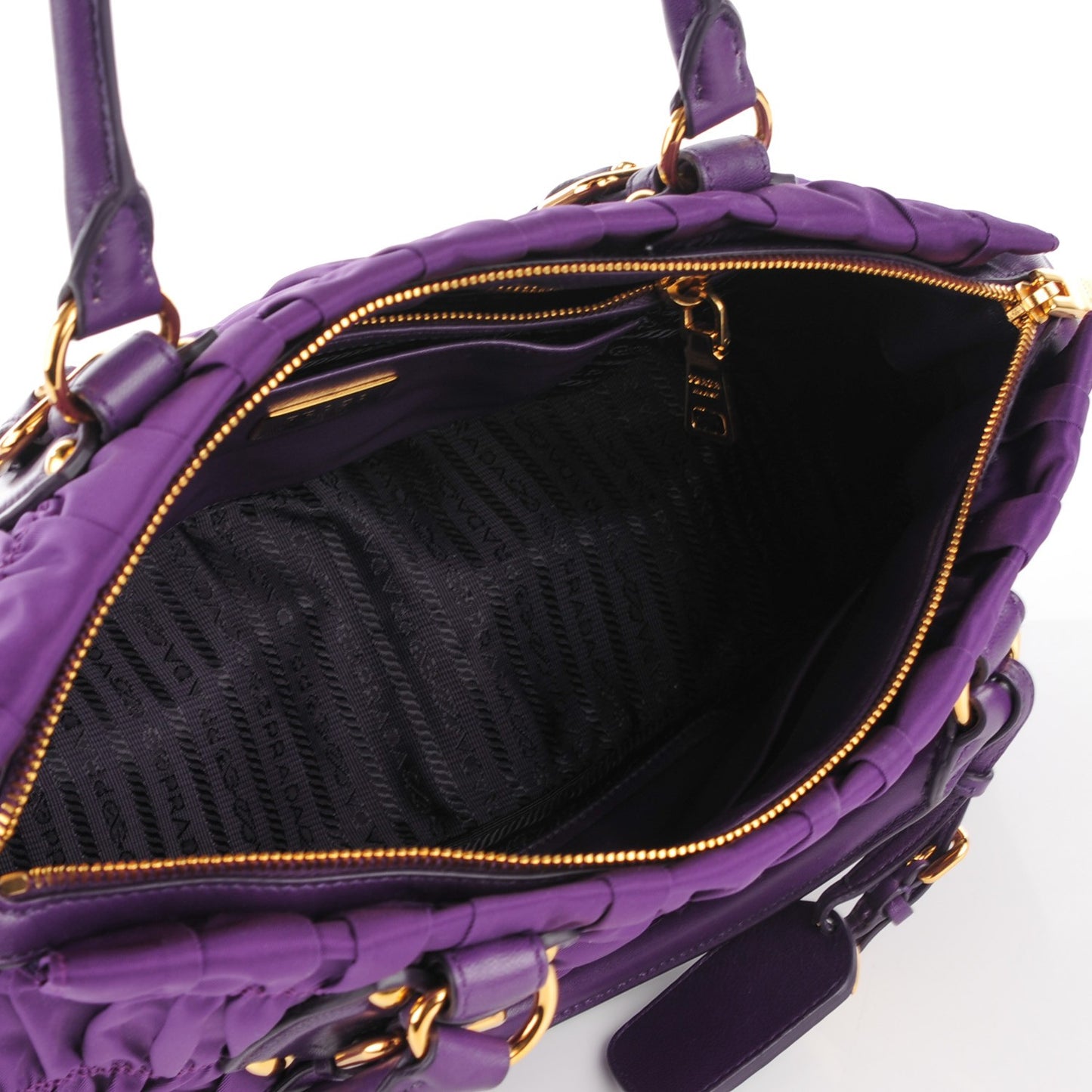 Tessuto Nylon Gaufre Shopping Satchel Ciclamino
