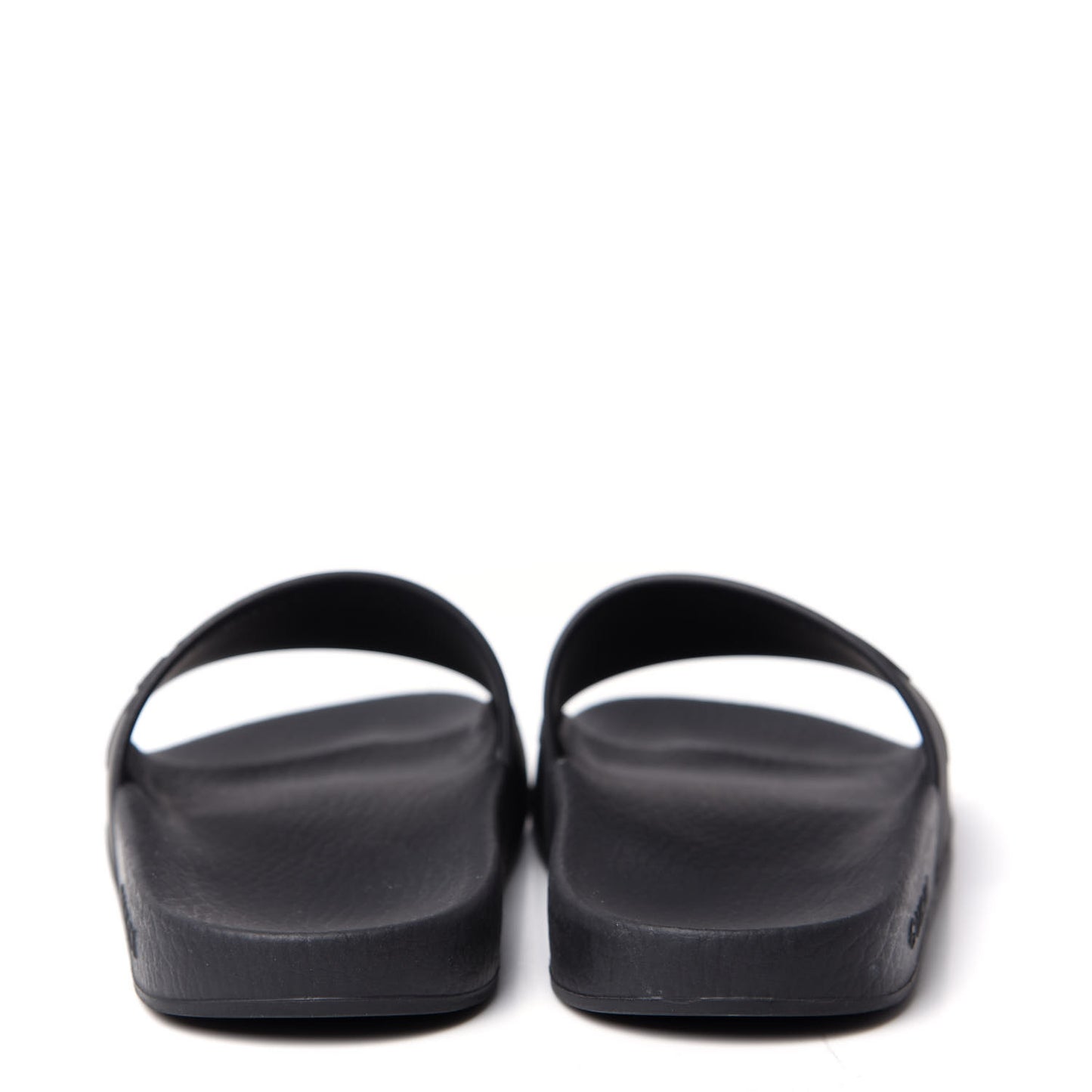 Rubber Womens Logo Slide Sandals 37 Black