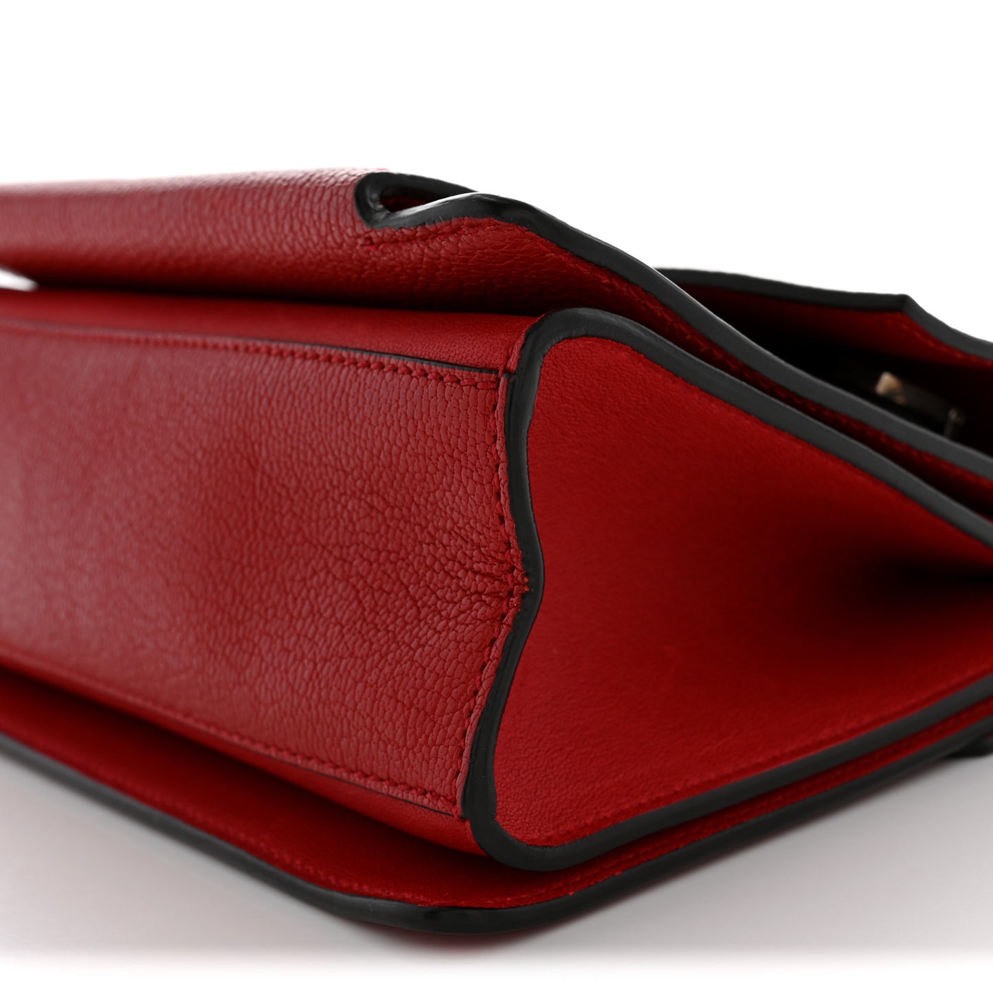 Goatskin Small GV3 Shoulder Bag Bright Red