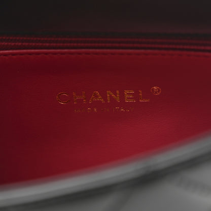 Chanel Lambskin Enamel Quilted Pending CC Square Flap Black 6 of 10