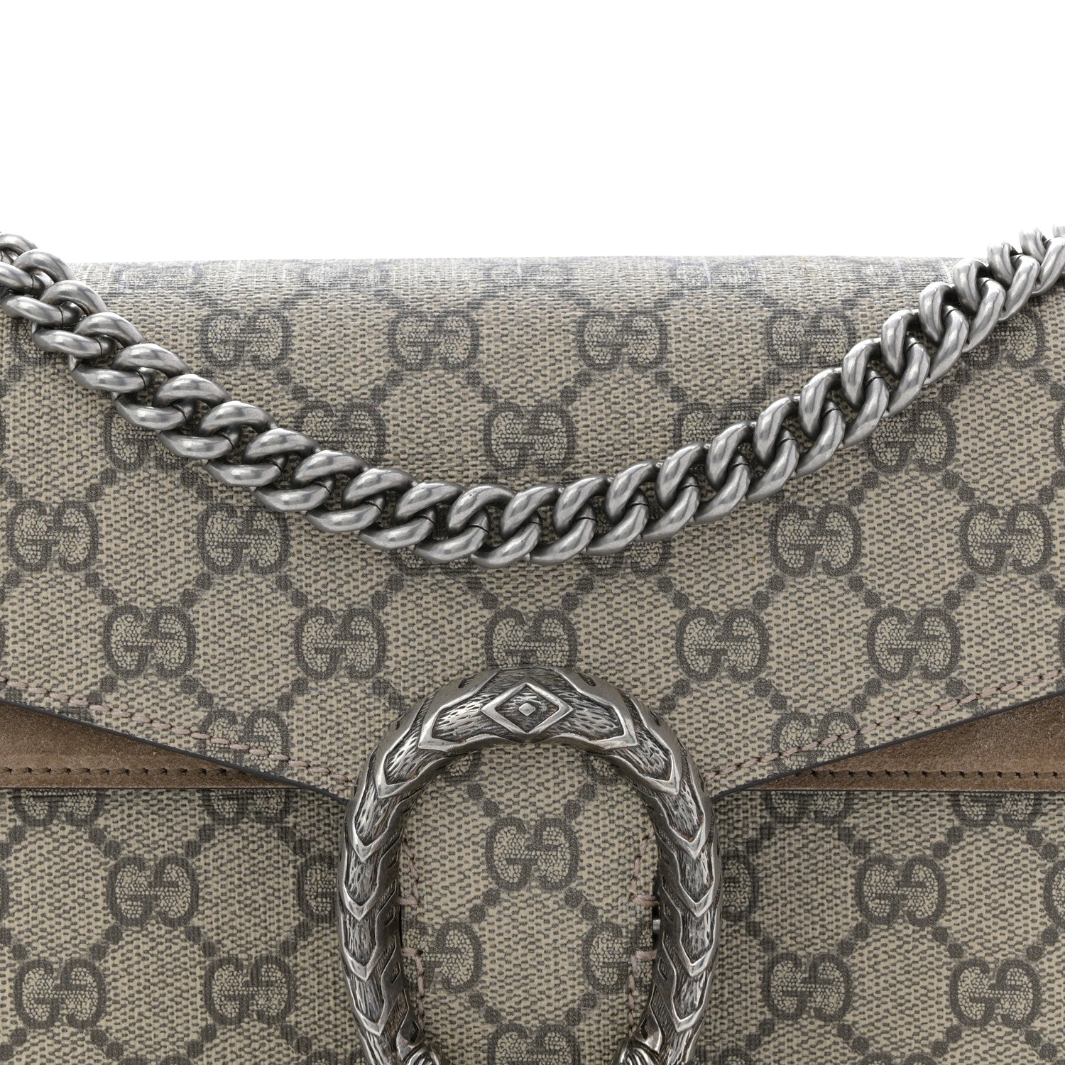 Gucci GG Supreme Monogram Small Dionysus Shoulder Bag Taupe 8 of 11