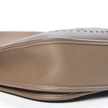 Hermes Taurillon Clemence Evelyne III PM Etoupe 9 of 12