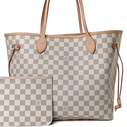 Louis Vuitton Damier Azur Neo Neverfull MM Rose Ballerine 10 of 12