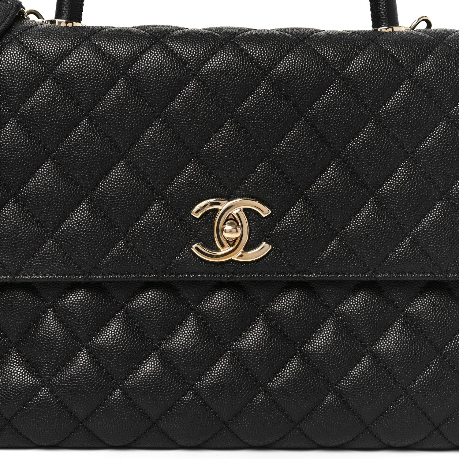 Chanel Caviar Quilted Medium Coco Handle Flap Black 8 of 10