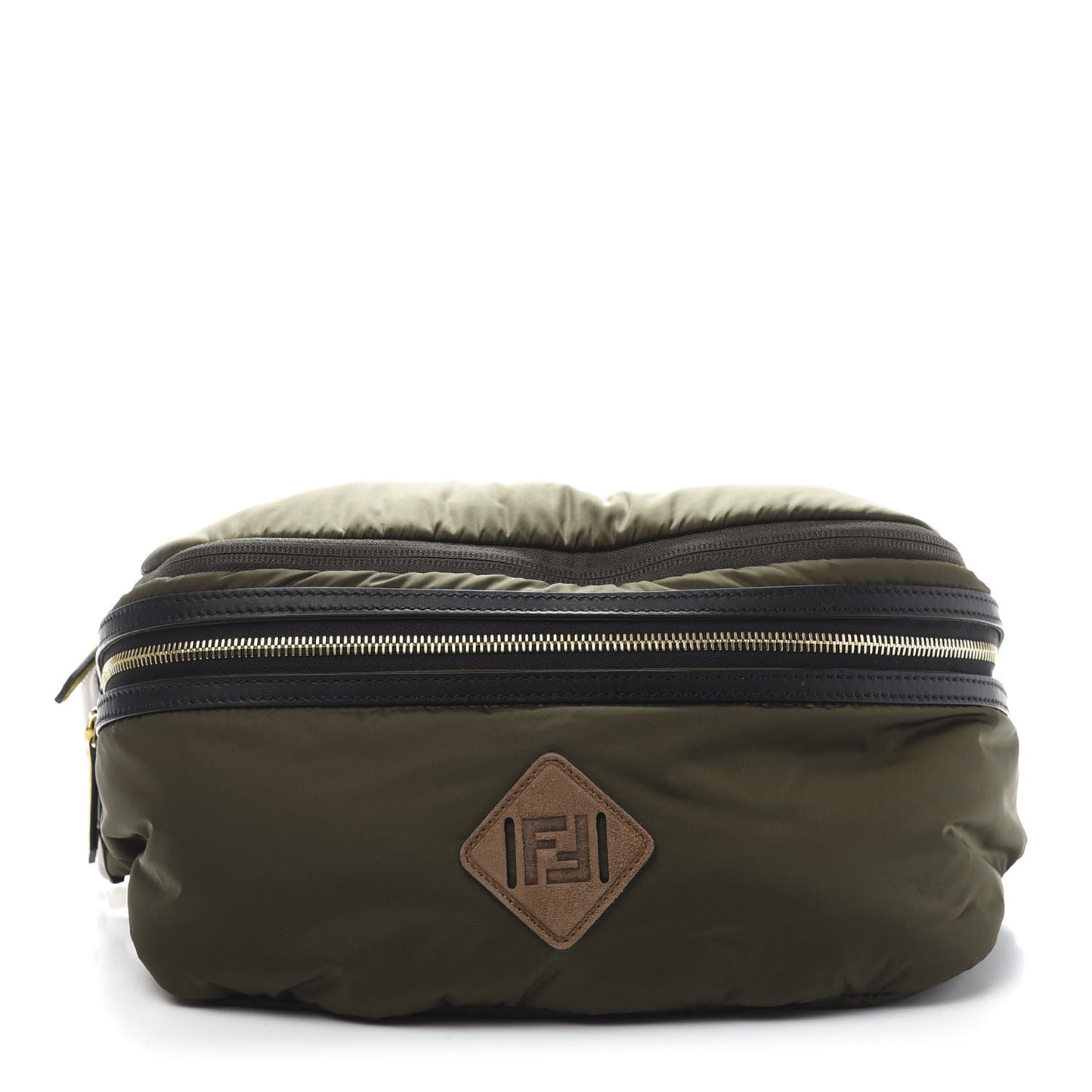 Nylon Dolmias Vitello Grace FF Convertible Drawstring Backpack Military Brown Tortora
