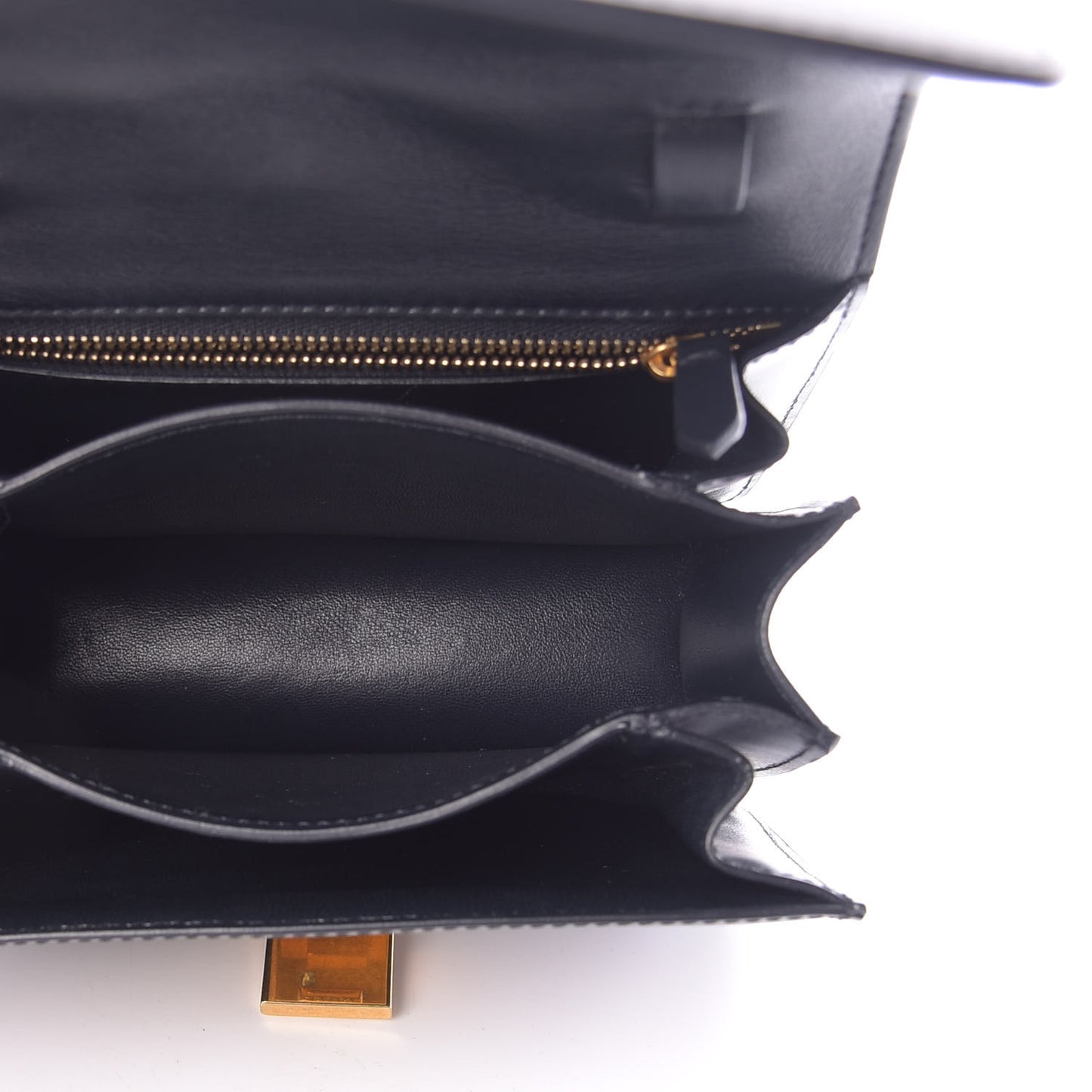 Box Calfskin Small Classic Box Flap Bag Navy Blue