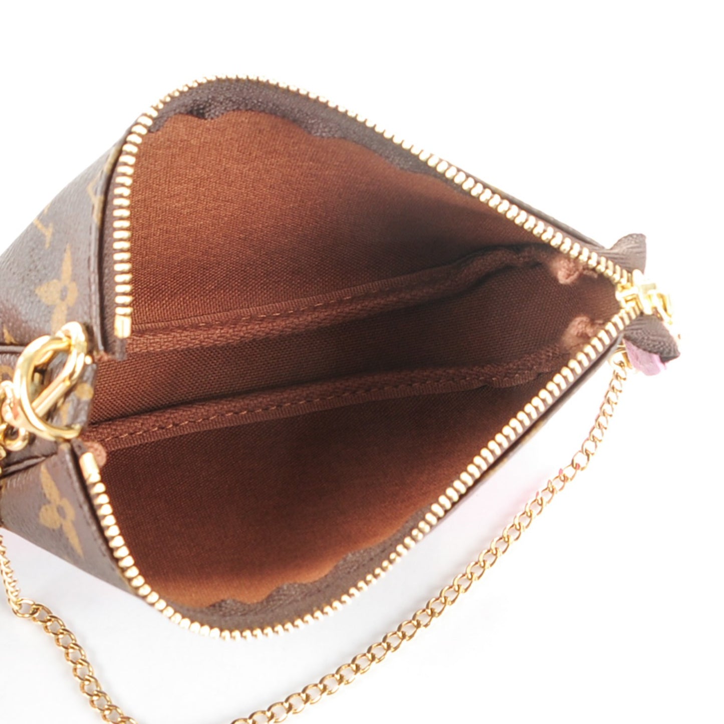 Monogram 2016 Christmas Animation Mini Pochette Accessories Rose Ballerine