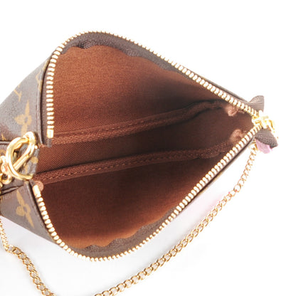 Louis Vuitton Monogram 2016 Christmas Animation Mini Pochette Accessories Rose Ballerine 5 of 7