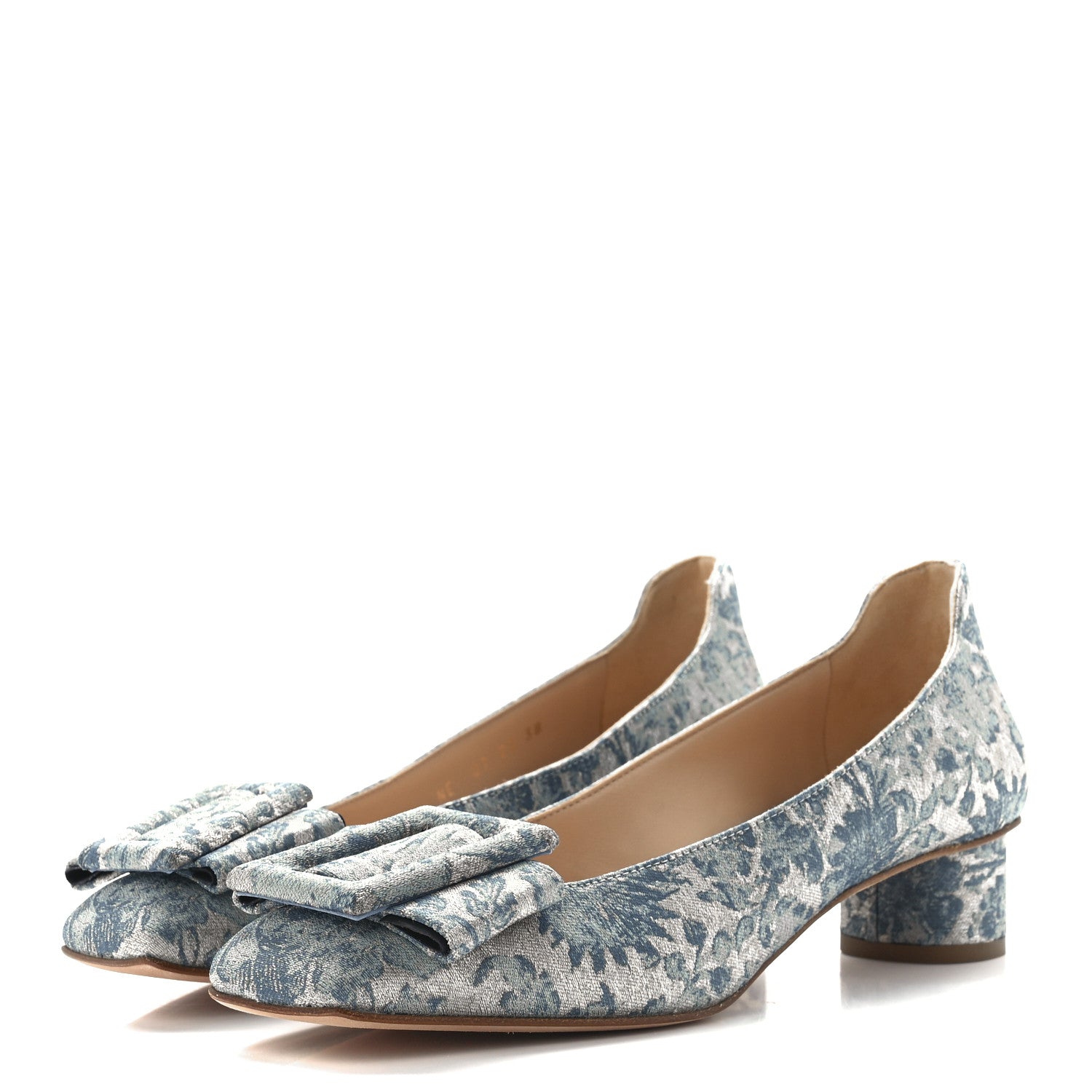 Christian Dior Brocart Lurex Dior Idylle 35mm Pumps 38 Canard 3 of 8