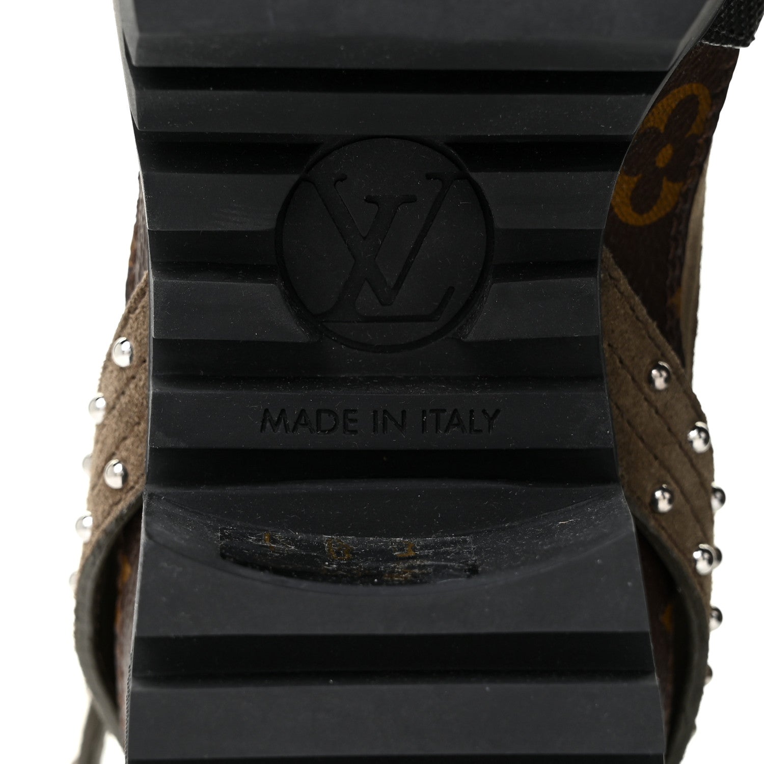 Louis Vuitton Suede Calfskin Monogram Laureate Platform Desert Boots 36 Kaki 7 of 7