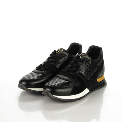 Louis Vuitton Nubuck Calfskin Perforated Run Away Sneakers 38 Black 3 of 6