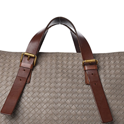 Bottega Veneta Intrecciato Light Calf Shopper Tote Khaki Brown 11 of 11