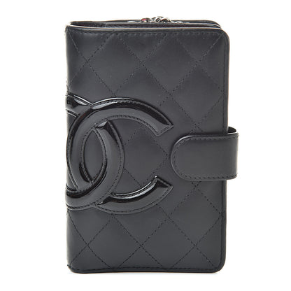 Chanel Calfskin Cambon Zipped Pocket Wallet Black 1 of 13