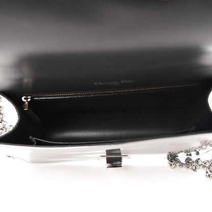 Christian Dior Metallic Patent Micro-Cannage Medium Diorama Flap Bag Silver 5 of 8