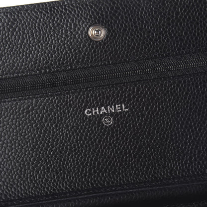 Chanel Caviar Quilted Wallet On Chain WOC Black 8 of 11