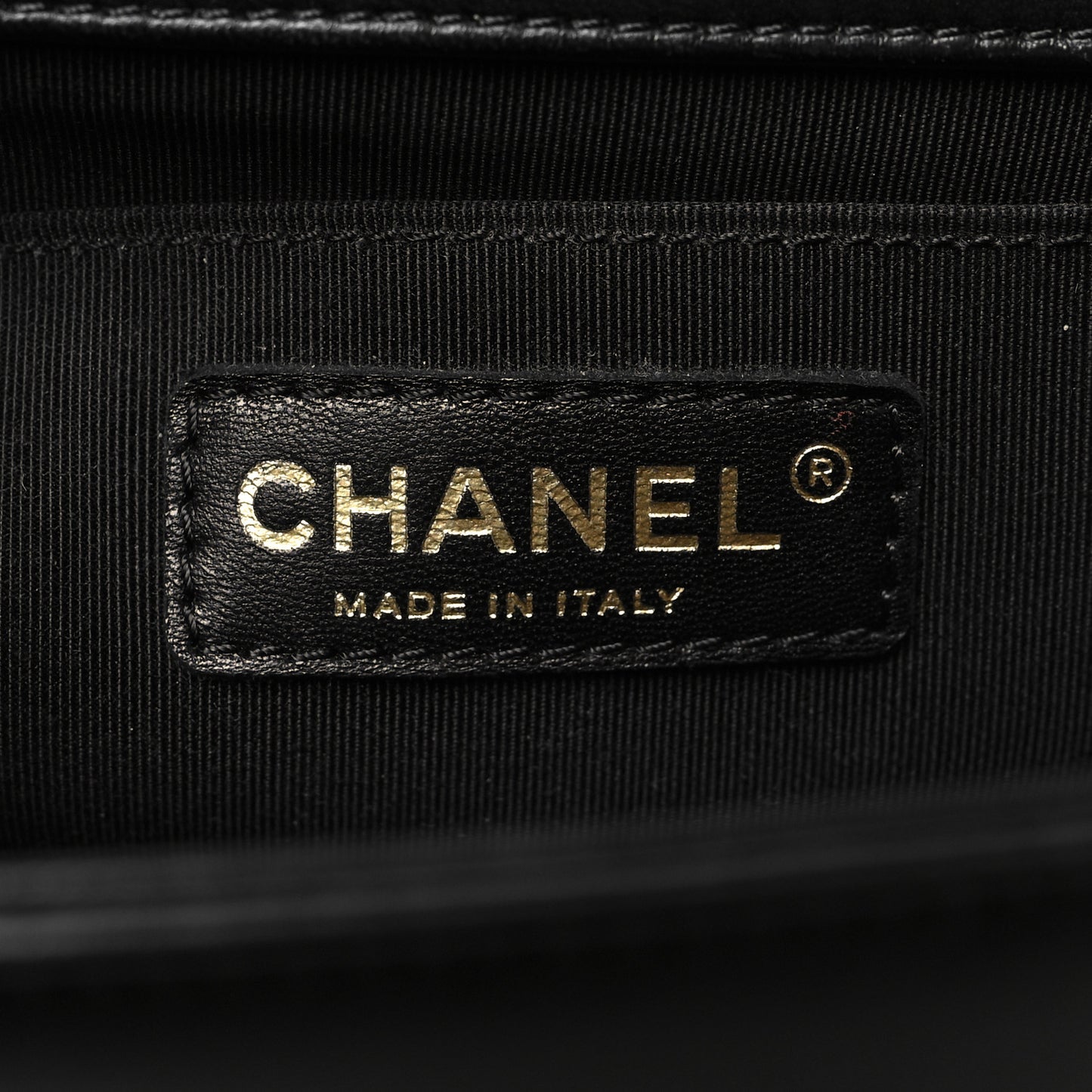 Lambskin Chevron Quilted Medium Boy Flap Black