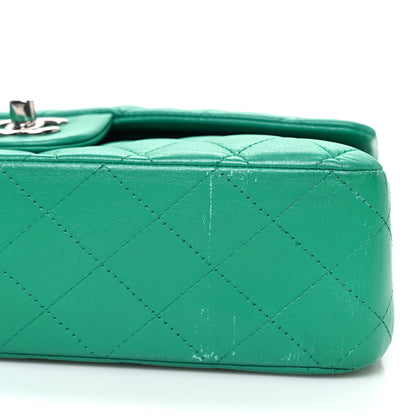 Chanel Lambskin Quilted Medium Double Flap Green 12 of 13