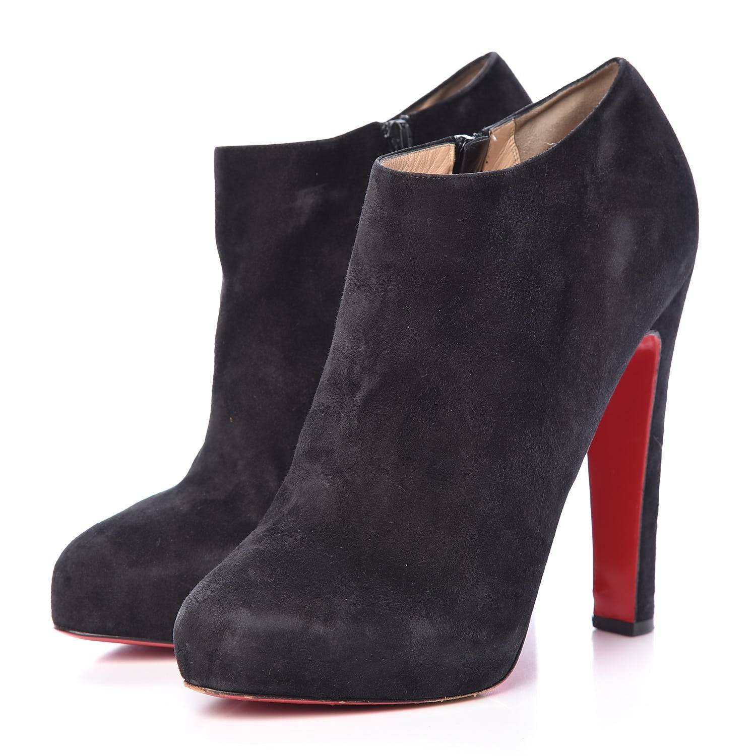 Christian Louboutin Suede Vicky 140 Ankle Booties 41 Black 3 of 22