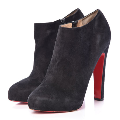 Christian Louboutin Suede Vicky 140 Ankle Booties 41 Black 3 of 22