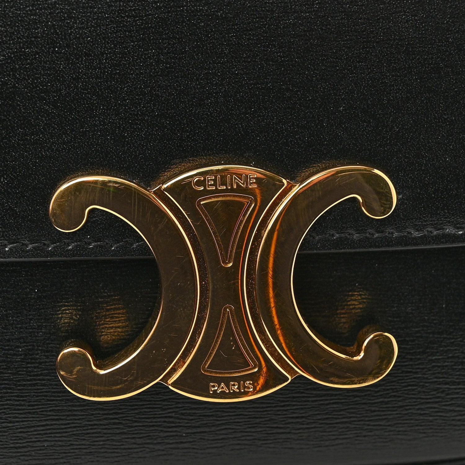 Celine Shiny Calfskin Mini Triomphe Black 12 of 13