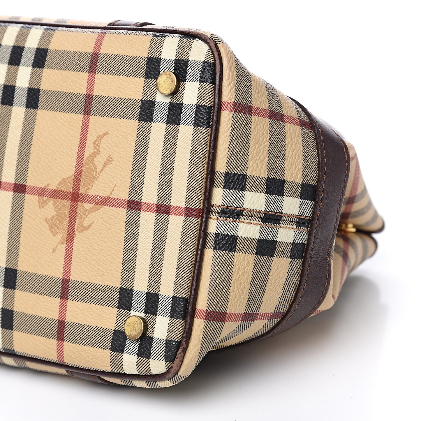 Haymarket Check Buckle Satchel Chocolate