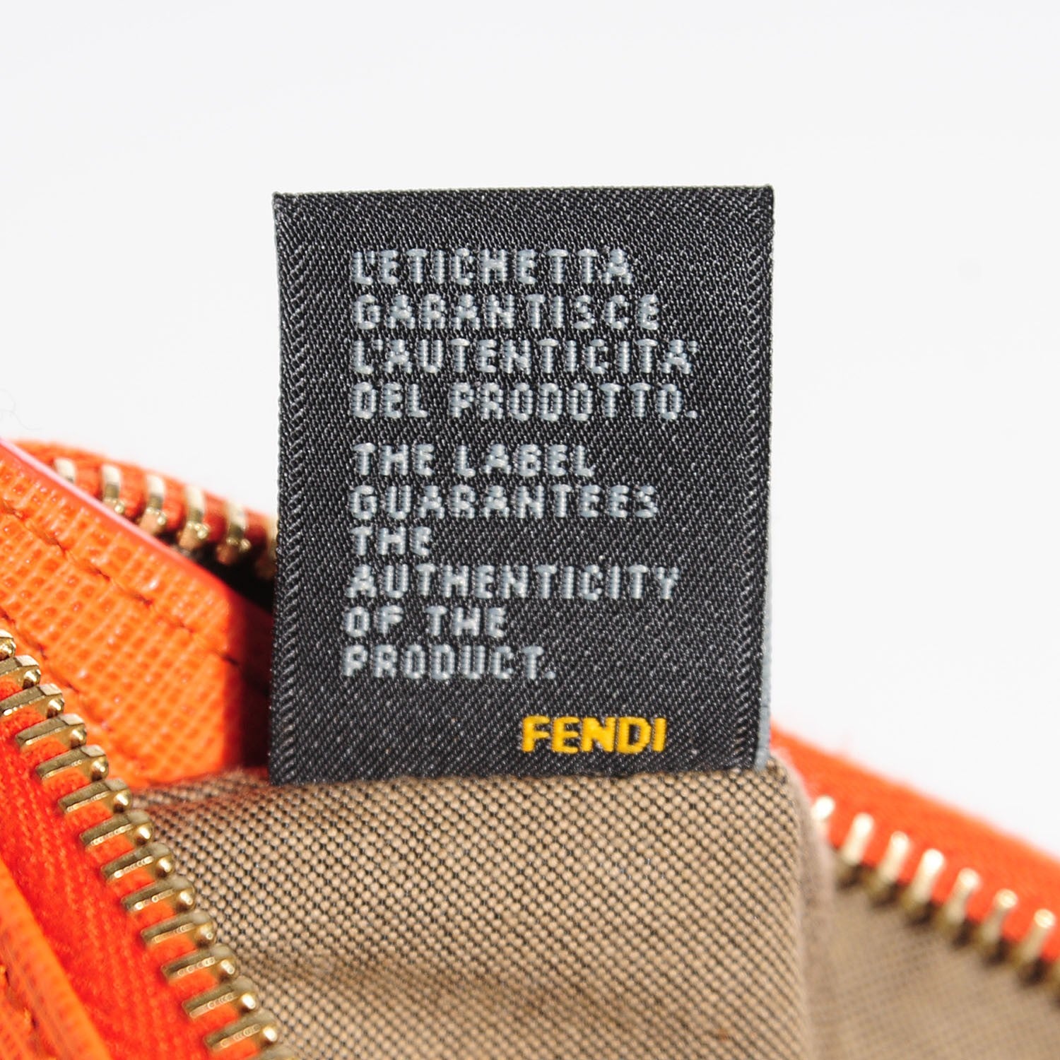 Fendi Vitello Elite Pochette Arancio 10 of 12