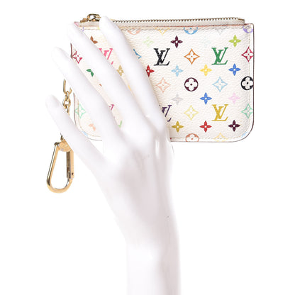 Louis Vuitton Monogram Multicolor Key Pouch White Litchi 2 of 14