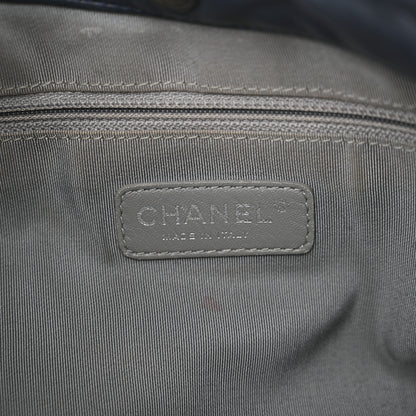 Chanel Calfskin Coco Pleats Hobo Dark Blue 6 of 13
