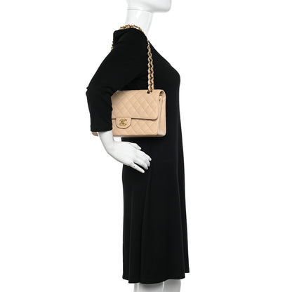 Chanel Caviar Quilted Medium Double Flap Beige 2 of 10