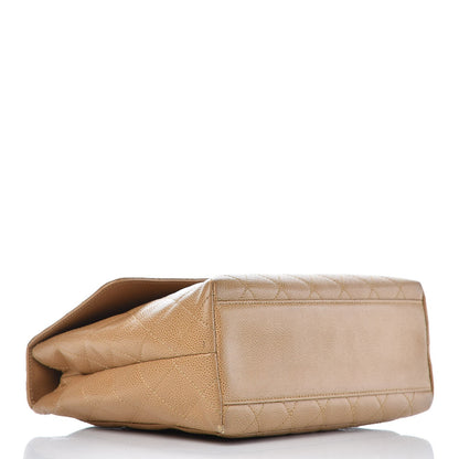 Chanel Caviar Quilted Jumbo Kelly Flap Beige 4 of 17