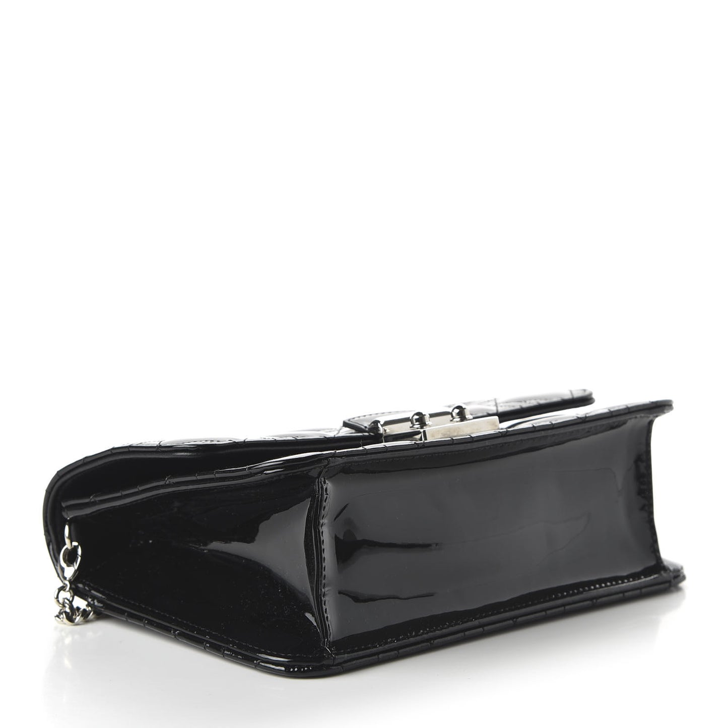 Patent Cannage Miss Dior Promenade Pouch Black