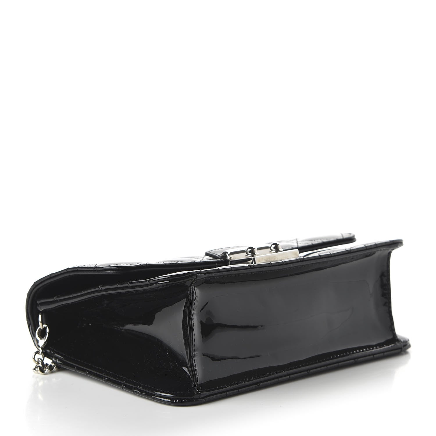 Christian Dior Patent Cannage Miss Dior Promenade Pouch Black 4 of 9