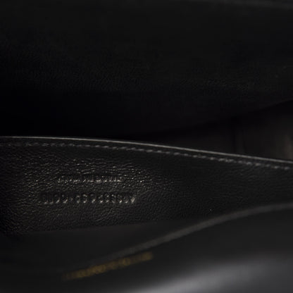 Saint Laurent Lambskin Matelasse Chevron Monogram Medium Sulpice Bag Black 10 of 12