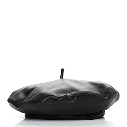 Christian Dior Lambskin D-Dream Beret 57 Black 2 of 4