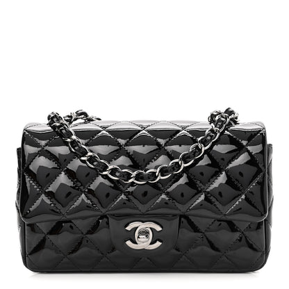 Chanel Patent Calfskin Quilted Mini Rectangular Flap Black 1 of 11