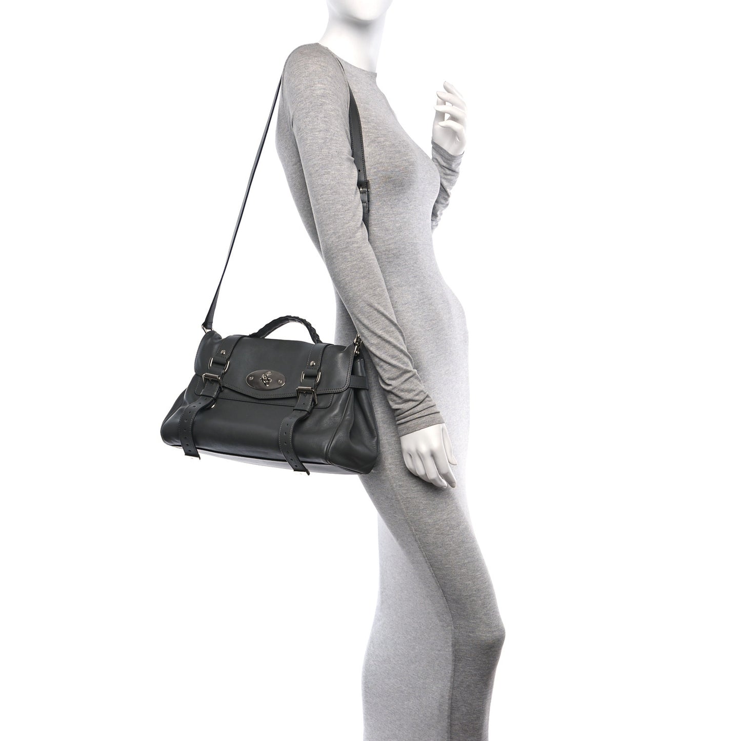 Smooth Calfskin Medium Alexa Pavement Grey