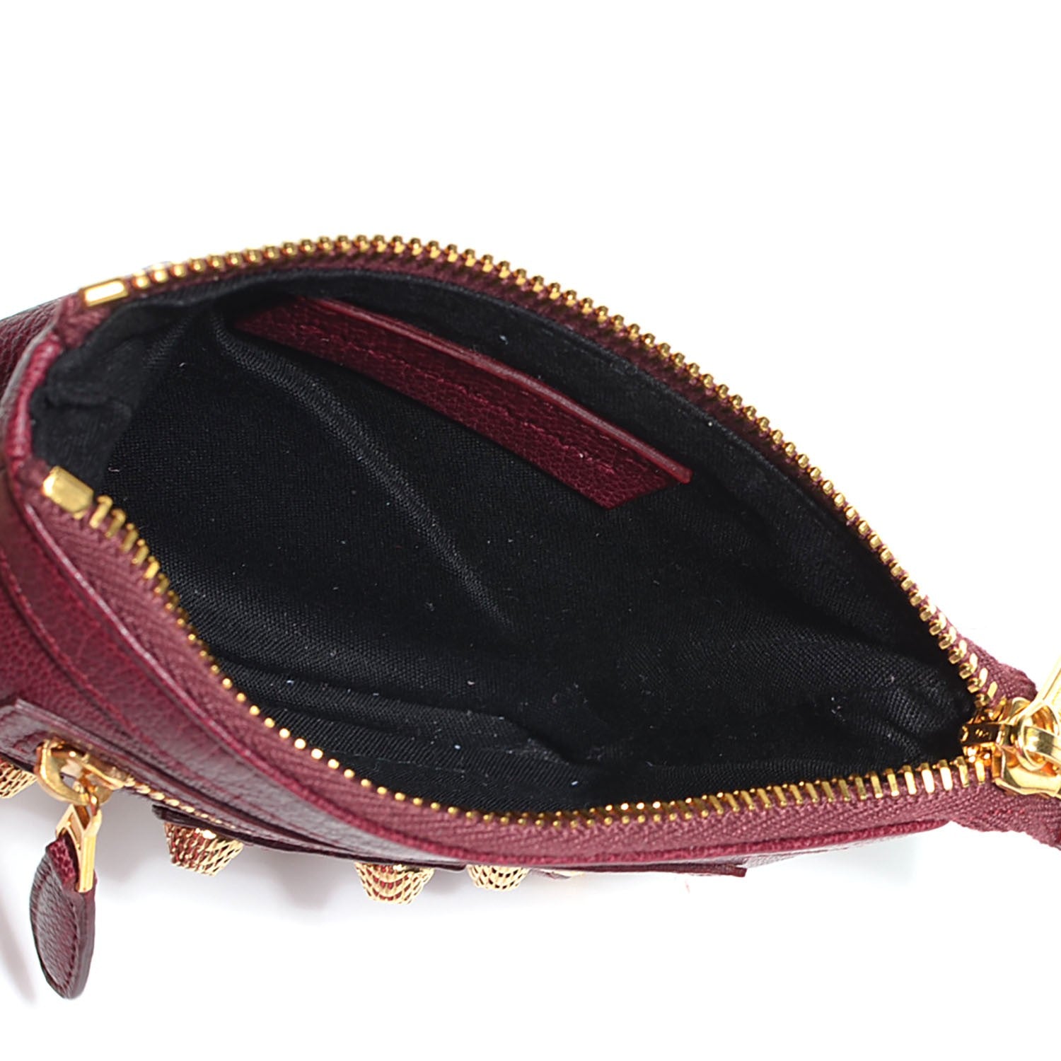 Balenciaga Chevre Hamilton Giant 12 Gold Hardware M Porte-Monnaie Coin Purse Cassis 7 of 11