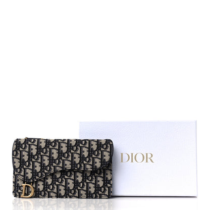 Christian Dior Monogram Saddle Pouch Wallet Blue 9 of 9