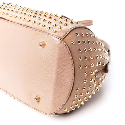 Burberry Patent Calfskin Studded Small Blaze Bowler Bag Oyster Pink 14 of 14