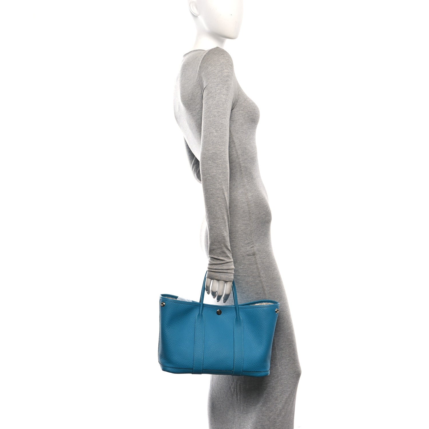 Hermes Vache Country Garden Party 30 TPM Turquoise 2 of 11