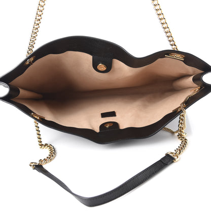 Gucci Calfskin Large Rajah Chain Tote Black 5 of 10