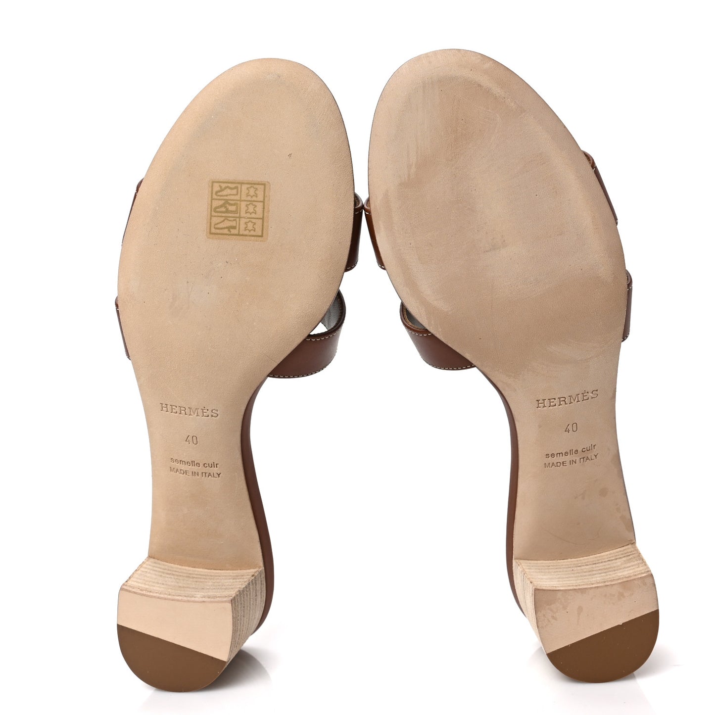 Calfskin Oasis Sandals 36 Gold